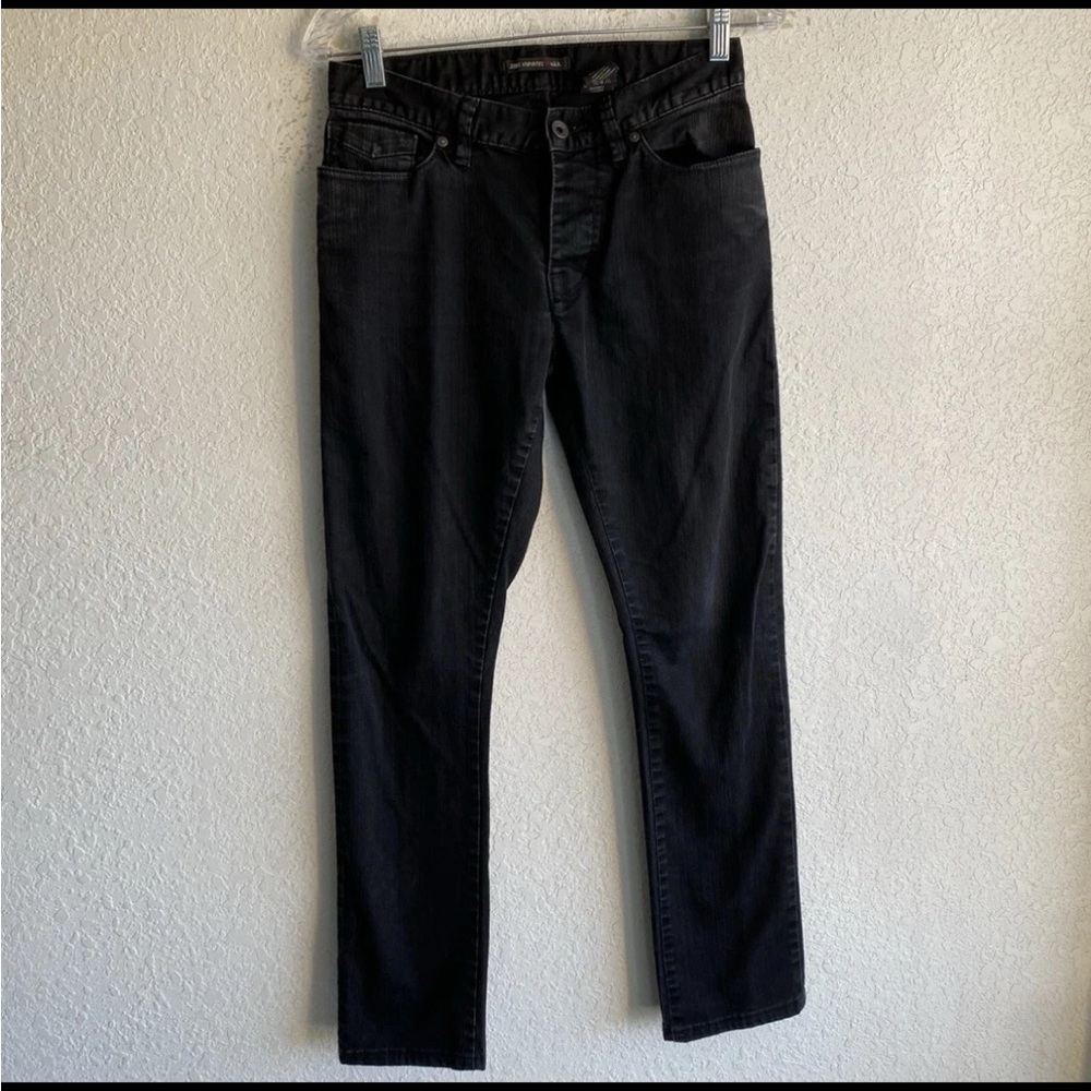 John Varvatos Men’s Bowery Slim Straight Black Grey Denim Jeans Size 28x30